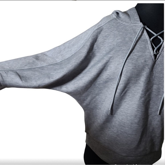 Avia Women's Lace Up Lightweight Hoodie Sweatshirt - Picture 4 of 5